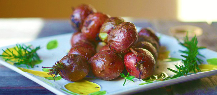 Grilled Potato Rosemary Skewers