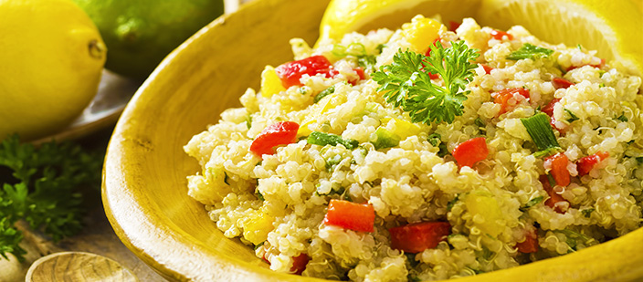 Quinoa Vegetable Salad with Lemon-Basil Dressing